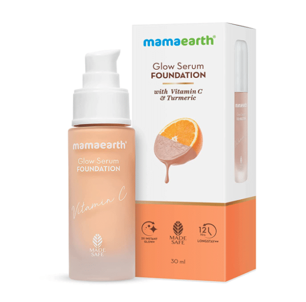 mamaearth glow serum foundation